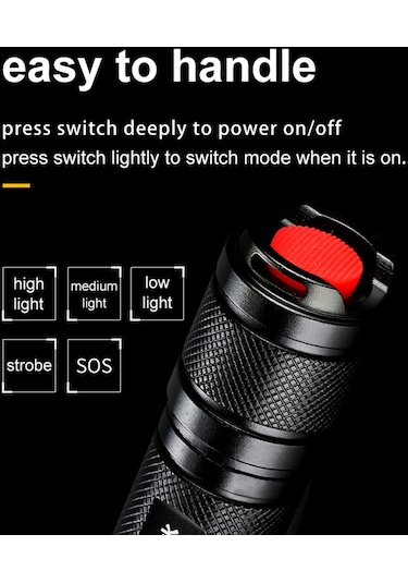 Cbtx Superfıre C8-h 1200lm Taşınabilir El Feneri Yüksek Parlaklık 15w Gece Lambası, 4000mah Pil İle