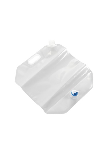 Wezone 15l Pvc Katlanabilir Su Torbası - Dışarıda Kamp, Bisiklet Turu Ve Acil Durumlar İçin Taşınabilir, Sızıntısız Su Saklama Cihazı Su Kranıyla Beyaz