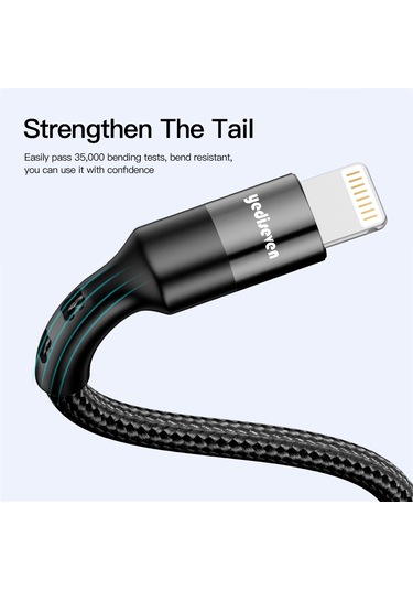 Yediseven K-106 USB A To Lightning 2.4a Apple Uyumlu iPhone Şarj Kablosu 1M