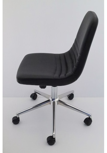Siyah Deri Rahat Ofis Çalışma Sandalyesi