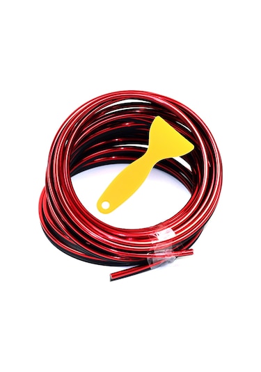 Torpido Fitil Kırmızı Yeni Nesil Trim Fitil Araç İçi İp Şerit 5 M