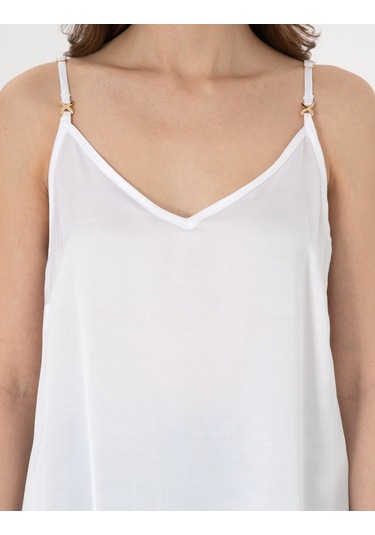 Pierre Cardin Kadın Beyaz Kısa Kollu Bluz 50301166-vr013 Beyaz