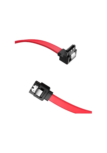 40 cm Sata Data Kablo - 90 Derece - Metal Klips - 5 Adet