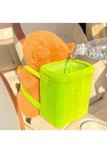 Createtech Suntek Peluş Capybara Araba Doku Çöp Kutusu Gs Çok Renkli