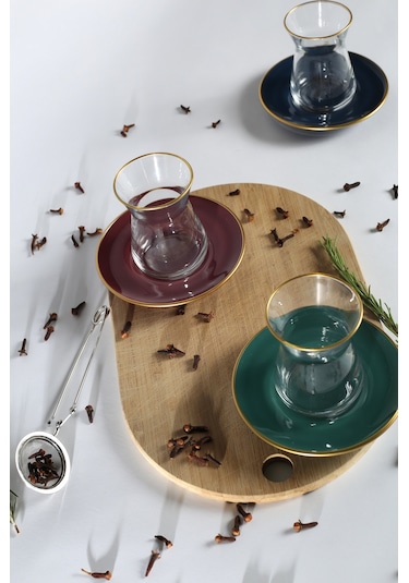 Rakle Elegant 12 Parça Çay Seti 132 Cc Renkli