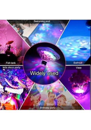 Sıcak Led Sualtı Gece Lambası Banyo Yüzme Havuz Işığı Renkli