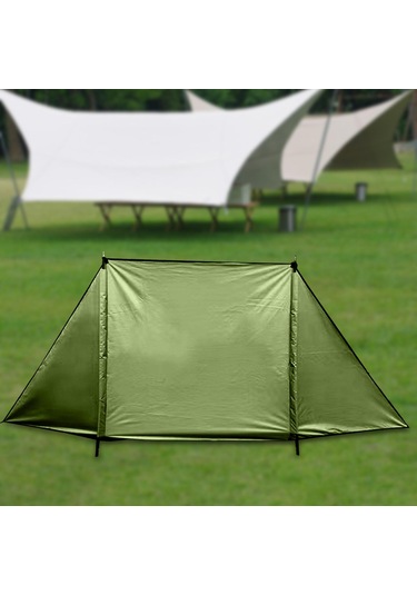 Suntek Açık Cam Rüzgar Koruyucu Soba Ön Piknik Üçgen-450cmx140cm-yeşil Yeşil