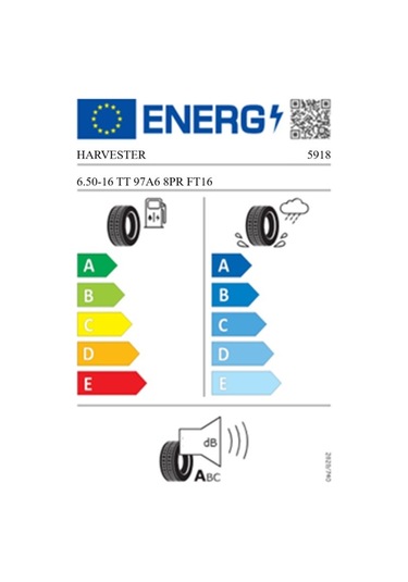 Harvester 6.50-16 Tt 97a6 8pr Ft16 Traktör Ön Lastiği Üretim Tarihi:2025