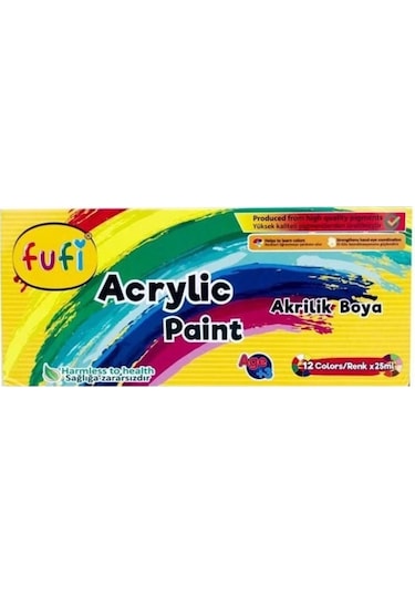 Fufi Akrilik Boya 12 x 25 ML