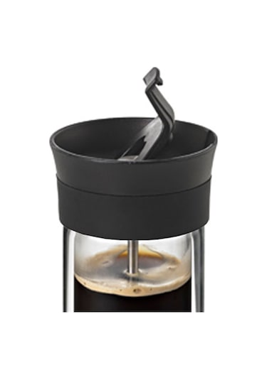 Adhoc Thermo-Glass Çift Camlı French Press 300 Ml Siyah