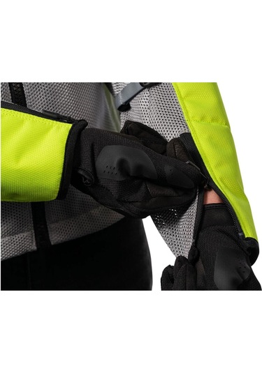 Icon Mesh Af Korumalı Motosiklet Montu Gri Sarı