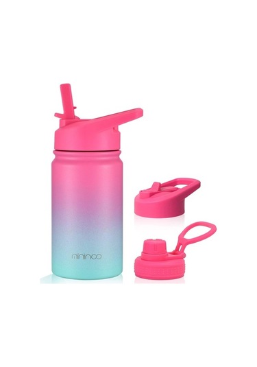 Yalıtımlı Çocuk Su Şişesi 12 Oz Paslanmaz Çelik Su Şişesi Çocuklar Için Saman Kapaklı Kızlar, Erkekler Için Gwkx8b Diğer