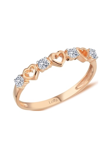 Lova Pırlanta Kalp Yüzük - 1010256