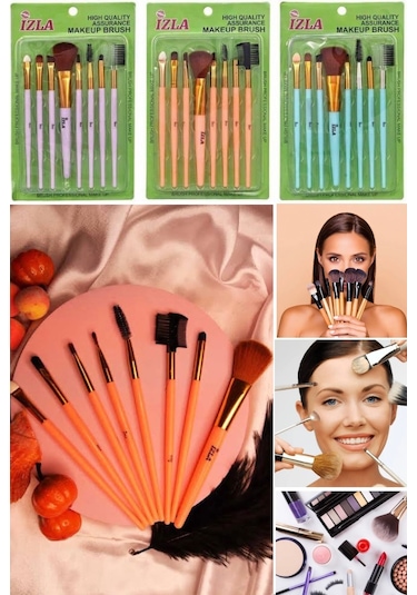 İzla Profesyonel Makyaj Fırçası Seti 8'li