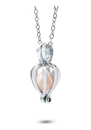 İstiridye İçinde Gerçek İnci Kolye İnci Kolye Pembe