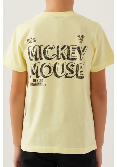 Mickey Mouse Beyond Açık Sarı Erkek Çocuk Bermuda Takım 5274-42798 Açık Sarı