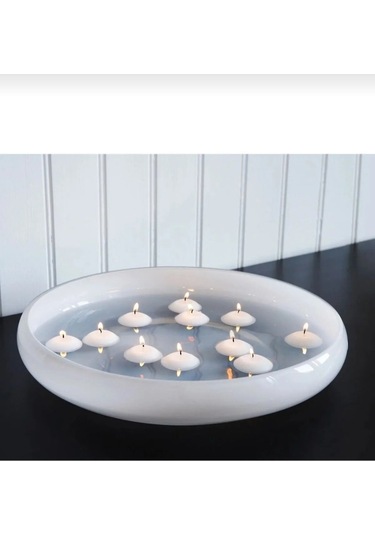 Denic 12 li Büyük Yüzen Mum Beyaz