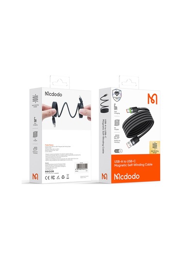 Mcdodo Ca-5650 1.2m Usb-a'dan Usb-c'ye 6a Hızlı Şarj Kablosu Manyetik Veri Kablosu