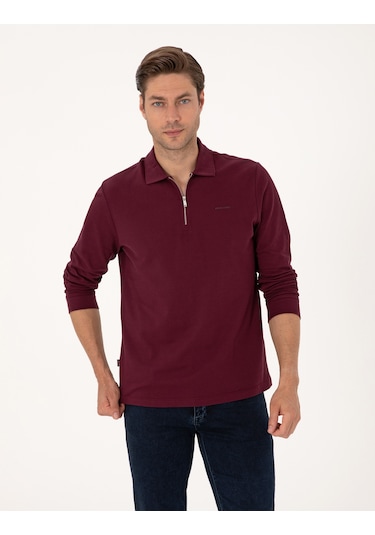 Pierre Cardin Erkek Bordo Sweatshirt 50314046-vr014 Bordo