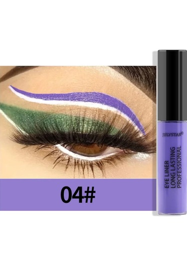 8renkli Eyeliner Sıvı Kalem Su Geçirmez Giymek Kolay Makyaj Mat Göz Kalemi Mavi 04 2.5ml Black Brown