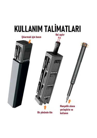 Venaliastore 46 İn 1 Hassas Tornavida Seti Manyetik S2 Çelik