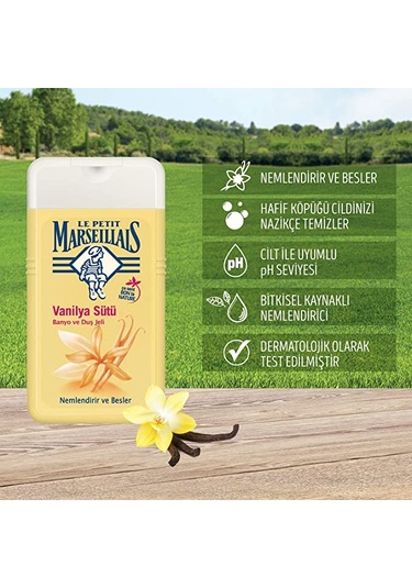 Le Petit Marseillais Vanilya Sütü Banyo ve Duş Jeli 3 x 250 ML
