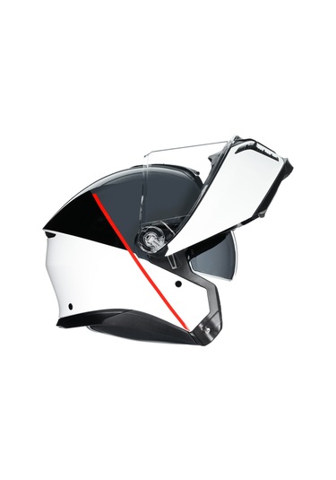 Agv Tourmodular Mlt Balance Çene Açılır Kask Beyaz Gri Kırmızı