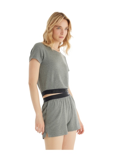 Blackspade Kadın Şort 51819 - Antrasit Melanj Antrasit Melanj