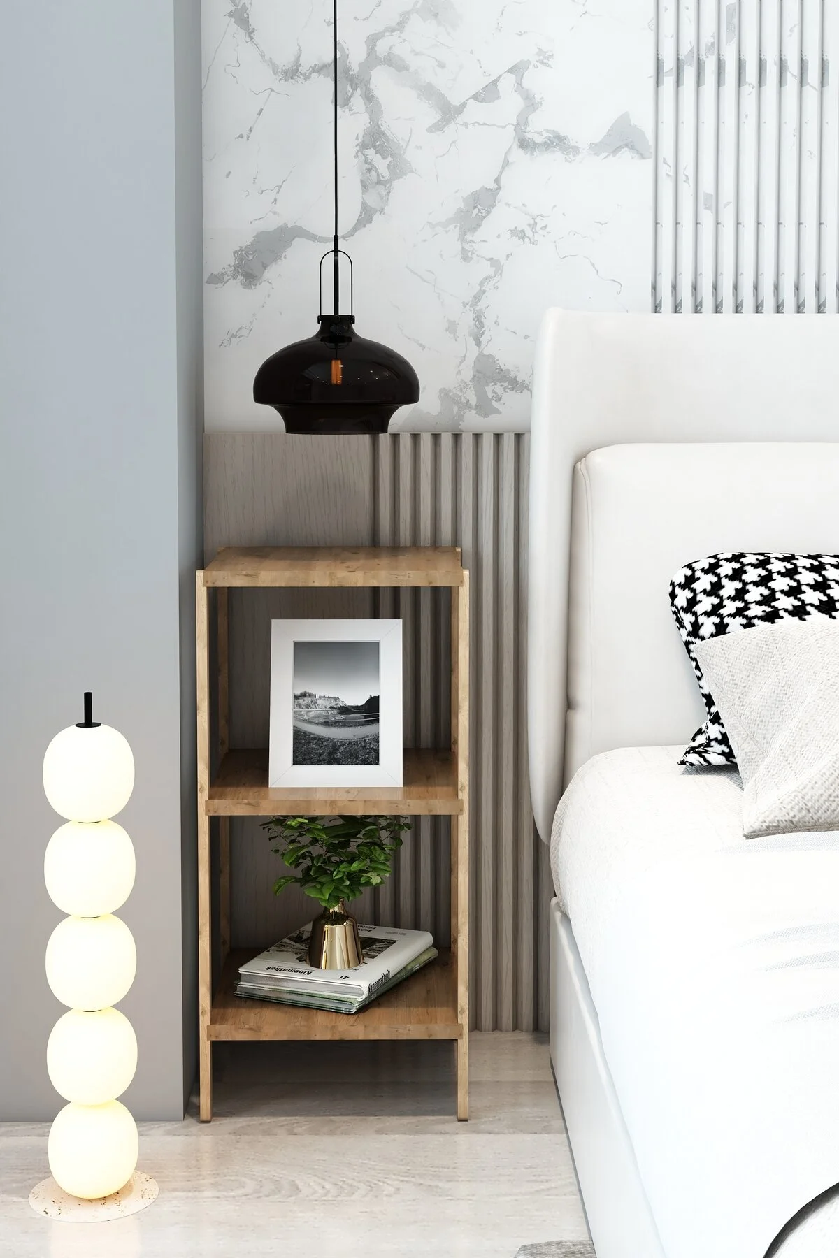 Aden 3 Raflı Banyo Rafı Atlantik Çam Atlantik Çam