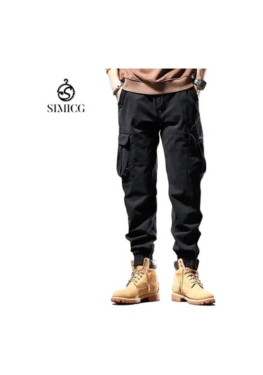 Erkek Retro Yıkanmış Paçalı Tulum Siyah