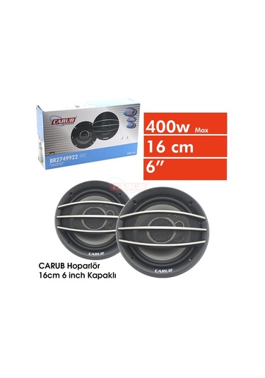 CARUB Hoparlör Takımı 16cm 6 inch Kapaklı - 2 Adet