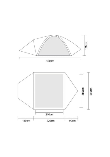Orcamp Nord Çantalı 4 Kişilik Çadır Out-3020 Yeşil