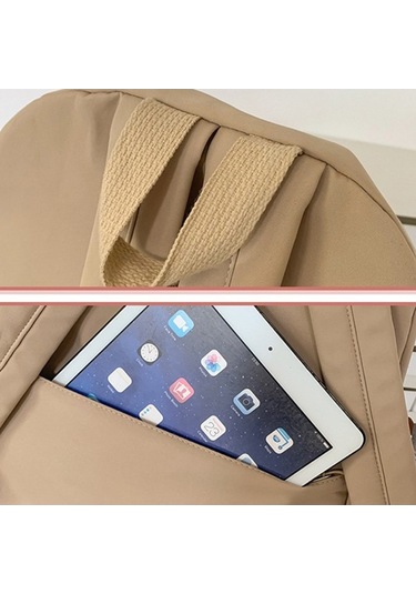 Novahub Sevimli Öğrenciler Yeni Tasarım Büyük Kapasiteli Çok Yönlü Haki Sırt Çantası Haki - Kahverengi