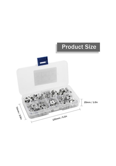 Tongxida 90 Adet Paslanmaz Çelik Vida Seti - 5 Farklı Boyutta Dayanıklı Bağlantı Elemanları
