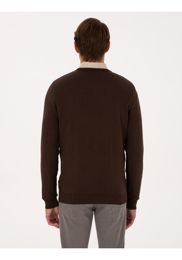 Pierre Cardin Erkek Kahverengi Kazak /triko 50314190-vr029 Kahverengi