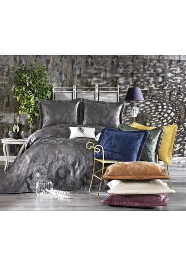 Güzide Çift Kişilik Yatak Örtüsü Milena Mürdüm