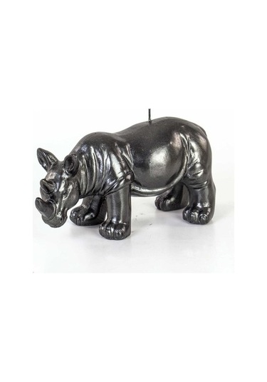 Euro Flora Dekoratif Mum Gergedan (Siyah) 18X7X10 Cm