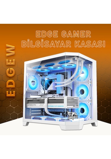 Gameagle EDGELPW Edge 7 Argb Fanlı Gamer Bilgisayar Kasası Beyaz