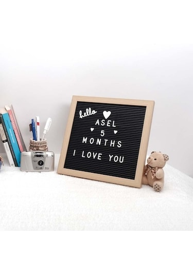 Değiştirilebilir Ahşap Görünümlü Yazı Panosu Mesaj Tahtası