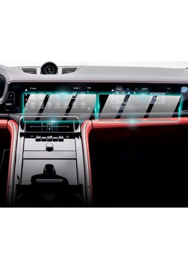 Porsche 2024 Panamera 12.3" Navigasyon + 10.9" Yolcu Ekranı 9h Ipg Proactive Ekran Koruyucu