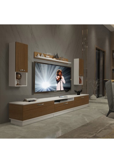 Decoraktiv Trendstyle 270da Mdf Tv Ünitesi Tv Sehpası Beyaz - Ceviz