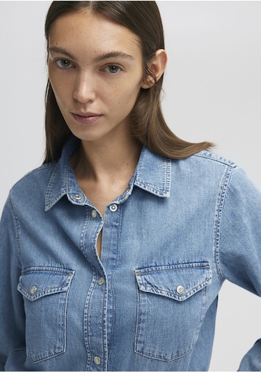 Mavi - Merida All Blue İndigo Mavisi Jean Gömlek 1210662-86492 Mavi