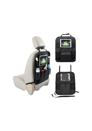 Geeroyoo Siyah 600d Polyester Araç Koltuğu Organizatörü - 54.5x46x0.3cm, 260g, Taşınabilir Ve Hafif Tasarım