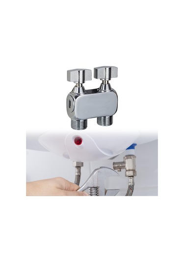 Suntek 1in 2 Out Çift Kontrol Vanası Çok Fonksiyonlu Gümüş