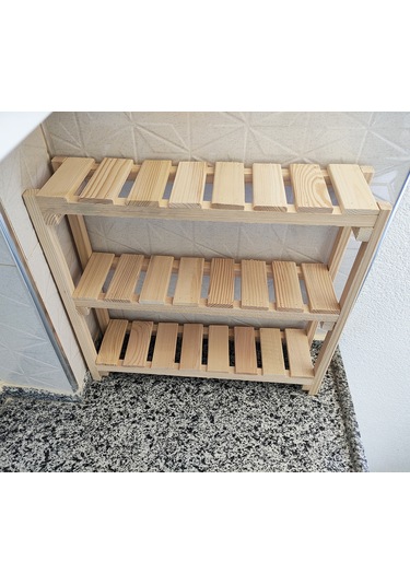 Baharatlık Konserve Standı Tezgah Üstü Düzenleyici Ahşap