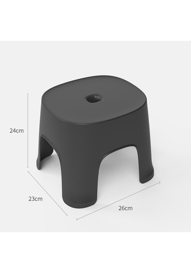 Sones Ev Banyo Sıra Tabureleri Plastik Tabureler Kalınlaştırılmış Alçak Tabureler Kare Tabureler Küçük Banklar, Renk: Siyah Yetişkin