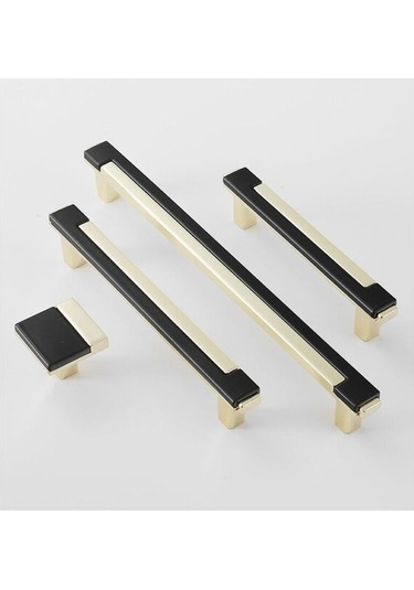 Mobilya Kulpu Mutfak Merkezi Tilki 128 Mm Altın Ve Siyah Mobilya Kulpu Mutfak Dolabı Mutfak Kapı Kulpu Kulpu Pirinç Kulpu