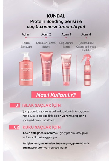Yoğun Onarıcı Durulanmayan Bakım Kremi Kundal Protein Bonding No Wash Treatment 130ml Violet Muguet
