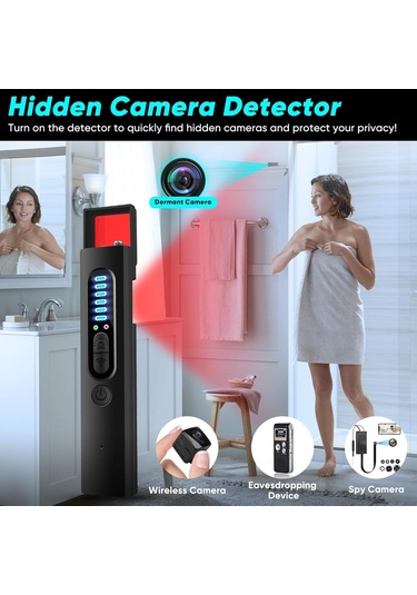 Youtek T15 Gizli Kamera, Gps Ve Dinleme Cihazı Dedektörü - Rf Radyo Sinyali Tarayıcı - Otel, Ev, Ofis İçin Gizli Gözetim Aleti Tespit Cihazı