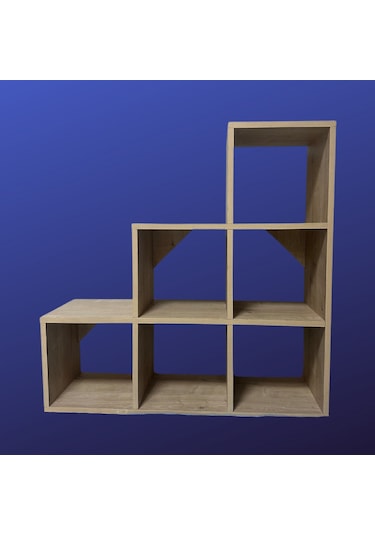 Mukotoys Basamak Raf Kitaplık Mdf 98x98 Meşe